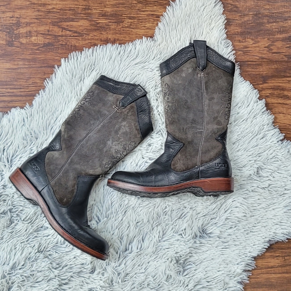 UGG Leather and Suede cowboy boots
